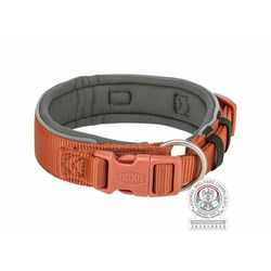 TRIXIE Premium Collar, Extra Ancho, XS–S, Óxido/Grafito