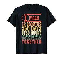 1 año de primer aniversario de citas regalo para novio y marido Camiseta