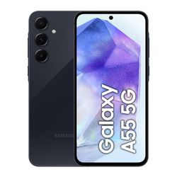 Samsung Galaxy A55 5G Smartphone, Android mobiele telefoon zonder abonnement, 256 GB / 8 GB RAM, 2 dagen batterijduur, 50 MP-camera, Awesome Navy, 2,5 jaar fabrieksgarantie