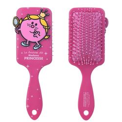 Mr Men Madame Princesse - Spazzola districante in silicone, design rettangolare carino e funzionale, per tutti i tipi di capelli, delicata sui grovigli, perfetta per bambini e adulti