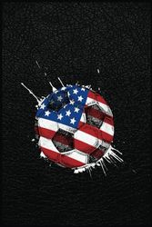 Soccer American Flag 4Th Of July Kids Boys Girls Notebook: With 120 Pages, Size 6x9 Inches