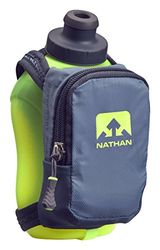Nathan NS4859 Speedshot Plus Snelle greep 12oz Hardloopfles Flesje met Ritszak, Blauwe Radiantie