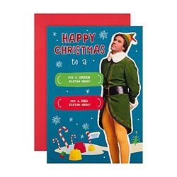 Biglietto di Natale personalizzabile di Hallmark – Fun Warner Bros Elf Design, Vari (25562598)