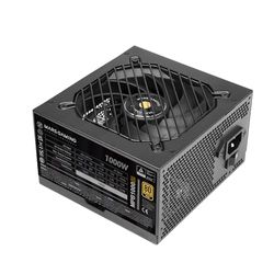Mars Gaming MPB1000SI, Alimentation PC ATX 1000W, Garantie 7 Ans, 80Plus Gold 90%, Ventilateur SI Extreme Silence avec Noyau Cuivre et Aluminium, Technologies AI2-RPM, DC-DC et SMD, Noir