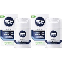 Nivea Men Sensitive 3-Tage Bart Hydro Gel, 50 milliliters (Confezione da 2)