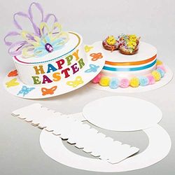 Baker Ross Chapeaux de Pâques Blancs - Lot de 5, Activités Manuelles pour Enfants (AX790)