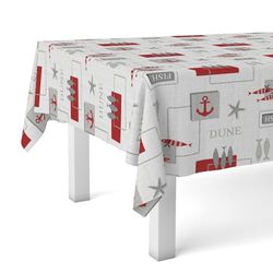 Martina Home Oilcloth Tablecloth Sea Red 220 x 140 cm