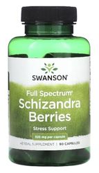 Swanson - Full Spectrum® SCHIZANDRA BERRIES - 525MG | Extracto de Bayas de Schisandra | Suplemento de espectro completo para bienestar y vitalidad - 90 cápsulas
