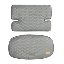 roba Cojín de Asiento "Luxe" - Inserto de 2 Piezas - Diseño Acolchado "Stone quilted" - para Todas las Tronas "Sit Up"- Cuero PU Limpiable - Gris Oscuro