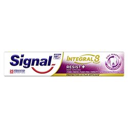 Signal Dentifrice Integral 8 Resist Plus, Protection Caries, Gencives & Email renforcées, Action blancheur, 75ml