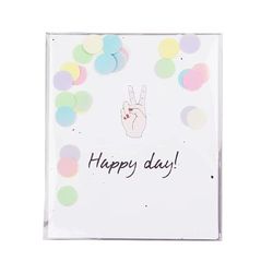 Tarjetas de confeti - Feliz día