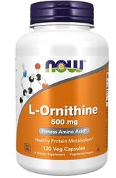 Now Foods, L-Ornitina, 500 mg, 120 cápsulas vegetales, aminoácidos