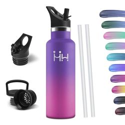 HoneyHolly Gourde Isotherme - 750ml Bouteille Isotherme avec Isolation par Double Paroi Gourde, Gourde INOX Isotherme Anti Fuite Reutilisable sans BPA pour Sport, Gym, Randonnée