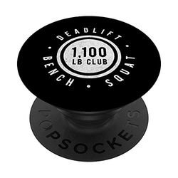1,100lb Club Powerlifting Gym Elite Strength Workout Novelty PopSockets PopGrip Interchangeable