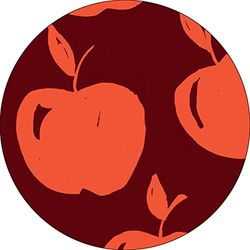 Bonateks, Tappetino per mouse rotondo con stampa digitale, base antiscivolo, per ufficio e casa, diametro: 22 cm