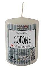 Bougie parfumée aux fleurs de coton Ø 7 cm h. 10 cm - Sans allergènes