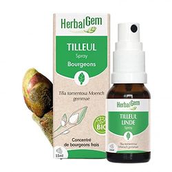 HerbalGem - Macérât-Mère - Spray Tilleul Bio - Complément Alimentaire Gemmothérapie Concentrée - Extrait de Bourgeon Frais - pour Sommeil & Détente - Format Nomade, Simple et Pratique - 15 ml