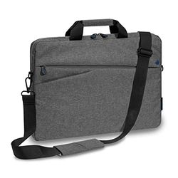 Pedea Laptop Bag Fashion Notebook Bag up to 17.3 Inches (43.9 cm) Shoulder Bag with Shoulder Strap Grey/Blue