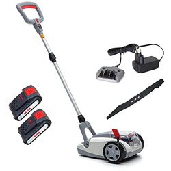 IKRA cortacésped a batería ICHM 20 con función trituradora, para céspedes pequeños de hasta 50 m², incl. 2 baterías, cargador & cuchilla de repuesto