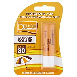 Delice Solaire Labrolip Protezione Solare Alta SPF30, Ideale al Mare, Montagna, Sport, Protezione Zone Sensibili, Filtra UVA/UVB, Dermatologicamente Testato - 5 ML