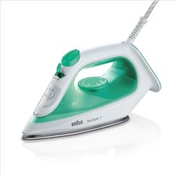 Braun TexStyle 1 SI1040GR Stoomstrijkijzer, Stoomafgifte 25 g/min, Stoomshot 120 g/min, SuperCeramic Zool, Verticale Stoom, Waterreservoir 220 ml, 2000W, Groen