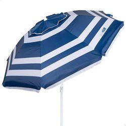 AKTIVE Zeer robuust, winddicht, kantelbaar, inclusief opbergtas met draaggreep, grote strandparaplu, meerkleurig (62235)
