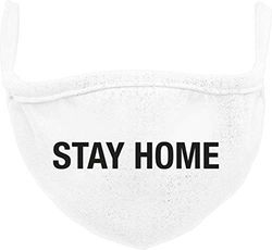Urban Classics Unisex vuxen Stay Home Face Mask vardagsmasker, vit, en storlek, Vit, En Storlek