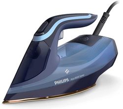 Philips Domestic Appliances Azur 8000 Series Fer À Vapeur - 55 g/min De Vapeur Continue, Effet Pressing Jusqu'à 240 g, 3000 W, Technologie OptimalTEMP, SteamGlide Elite, Bleu Ciel (DST8020/20)