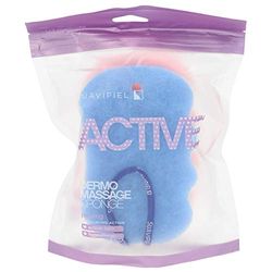 Soft Leather Sponge Bath, Blue and Pink – 18 g