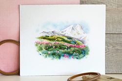 MP Studia Counted Cross Stitch Kit on Linda 27ct Canvas Elbrus Summer A-044/SA-044