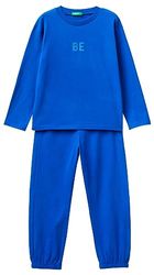 United Colors of Benetton Pyjamas Set Unisex-Barn och tonåringar, Bluette 36u, XL