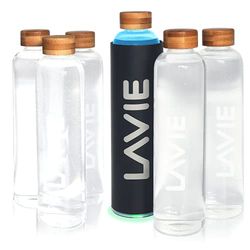 LaVie Pure verpakking van 6 flessen. Innovatieve waterreiniger, UVA-licht, zonder cartridge. Verander je water van de kraan in zoet water en lekker water in 15 minuten. Inhoud: 6 l. Kleur: Antraciet