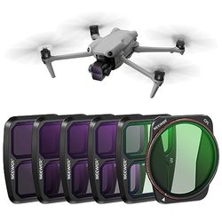 Neewer ND CPL - Set di filtri UV compatibili con DJI Air 3, confezione da 6 pezzi, ND8, ND16, ND32, ND64, filtro polarizzatore UV CPL, vetro ottico HD multi rivestito, fissaggio sicuro, telaio leggero