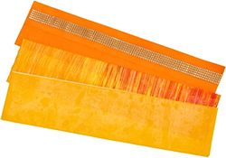 Pracht Creatives Hobby Mix, 3 Half Plates, Approx. 200 x 50 x 0.5 mm and a Wax Strip, for Modelling and Decorating Candles, Orange-Tone Gold, 200 x 100 x 0,5 mm