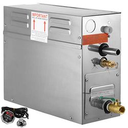 Happybuy ST-60 Generatore di Vapore Doccia Sauna Spa Casa 5-7 m³ Generatore di Vapore con Pannello di Controllo 6 KW Intervallo di Temperatura Monofase 35 ℃ -55 ℃ Utilizzato in Hotel e Piscine