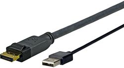 VivoLink PRODPUSB5 videokabel-adapter (5 m, DisplayPort, USB A, mannelijk, zwart)