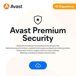 Avast Premium Security 2025 | Antivirus 10 Dispositivos | 1 Año | Descarga digital