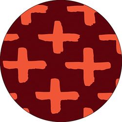Bonateks, Round Digital Printed Mouse Pad, Non-Slip Base, for Office and Home, Diameter:22cm