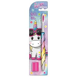 Naturaverde | Kids - Be a Unicorn - Brosse à dents avec poils moyens pour enfants, brosse à dents drôle pour Bimbi, brosse à dents licorne