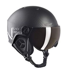 Black Crevice Skihelm SÖLDEN met vizier, zwart carbon mat/wit, S (51-54)