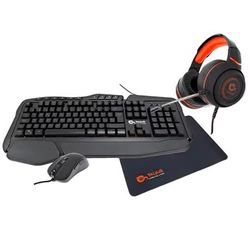 Talius Gaming Kit V.2 (tastiera + mouse + cuffie + tappetino) Black