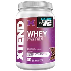 XTEND Whey Protein Powder, 30 Servings, Chocolate Brownie | 20g Protein Per Serving for Post Workout Recovery and Muscle Growth | Muscle Building Supplements