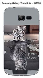 Onozo Coque Samsung Galaxy Trend Lite S7390 Design Chat Tigre Blanc Et Alors !