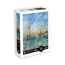 Calypto 3907007 Venedig Dogenpalast, 1000 Teile Puzzle mit Soft-Touch, Kunstpuzzle mit samtiger Oberfläche, für Erwachsene und Kinder ab 9 Jahren, Pierre Auguste Renoir