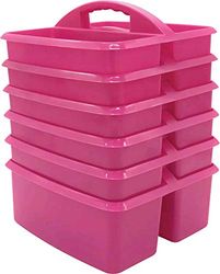 Teacher Created Resources Pink Plastic Storage Caddies - 6 Pack