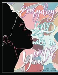Every day God Will Be with You 2025-2029 Monthly Planner 5 years: 5 Year Calendar | January 2025 Up to December 2029 | 60 Months Agenda with Goals and US Holidays | 8.5" x 11" Size.