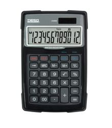 DESQ® Calculatrice de Bureau | Écran 12 Chiffres | Large | Résistant à l'eau et à la poussière | TVA