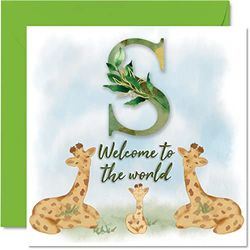 Nieuwe Baby Card Unisex - Welkom in de wereld S - Gefeliciteerd Babykaarten Pasgeboren, Goed gedaan Gefeliciteerd Nieuwe Baby Kaarten, Welkom In De Wereld Home Gifts, 145mm x 145mm Baby Wenskaarten