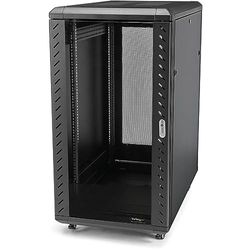 StarTech.com Armadio Rack 22U 19" con Sportello in Vetro, Server rack 4 Montanti con Serratura e Ruote, Profondità Regolabile