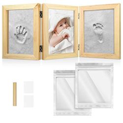 Navaris handafdruk en Voetafdruk Kit - Set met Frame en Klei voor het Gieten van Baby's Hand- en Voetafdrukken - Ideaal voor Pasgeboren Baby’s